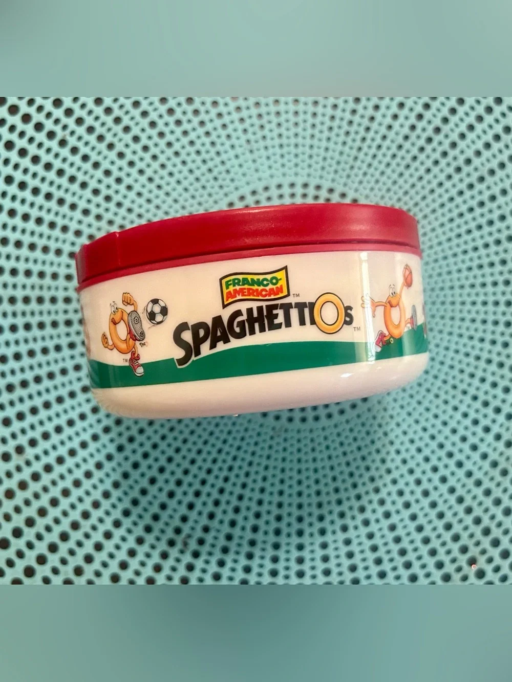 Vintage - American SpaghettiOs Soup Travel Bowl - Insulated - Basketball - 2001